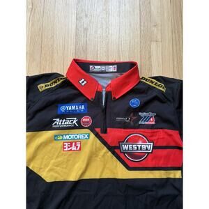 Yamaha Racing 2XL Outer Circle Quarter Zip Polo Jersey Shirt Omega Moto Blu Cru